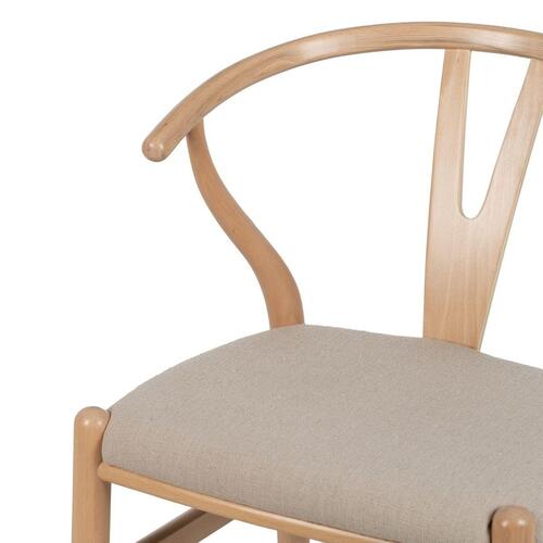 Spisebordsstol Beige Natur 53 x 55 x 80 cm