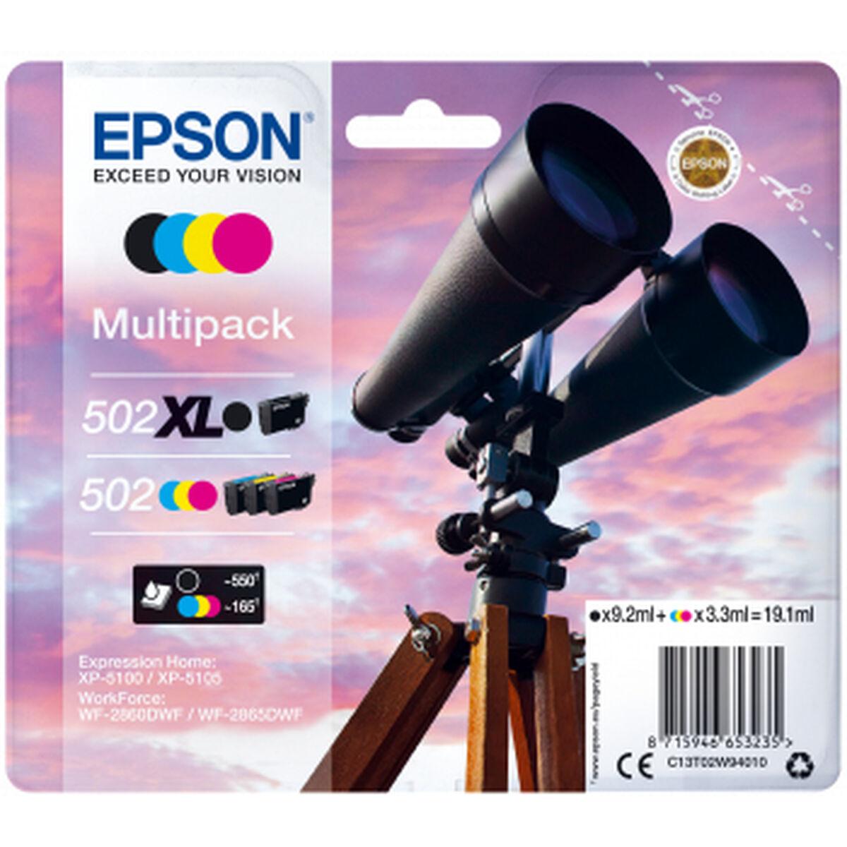 Epson 502/502XL Multipack - 4 pakker - sort gul cyan magenta - original - blækpatron