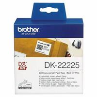 Kontinuerlig papirrulle Brother DK-22225 Hvid Sort/Hvid