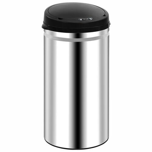 Affaldsspand med sensor 50 l rustfrit stål