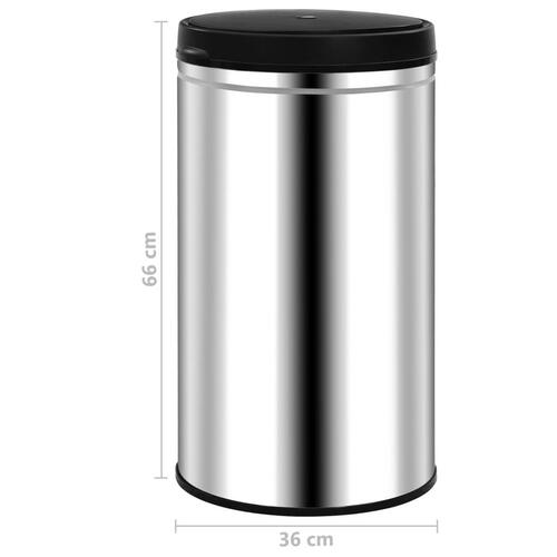 Affaldsspand med sensor 60 l rustfrit stål