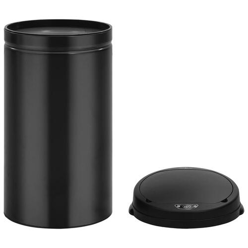 Affaldsspand med sensor 50 l kulstofstål sort