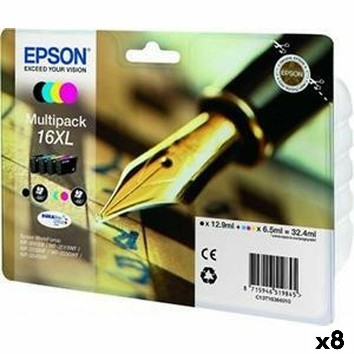 Epson DURABrite Ultra 16XL blækpatroner - multipack sort/cyan/magenta/gul (8 stk)