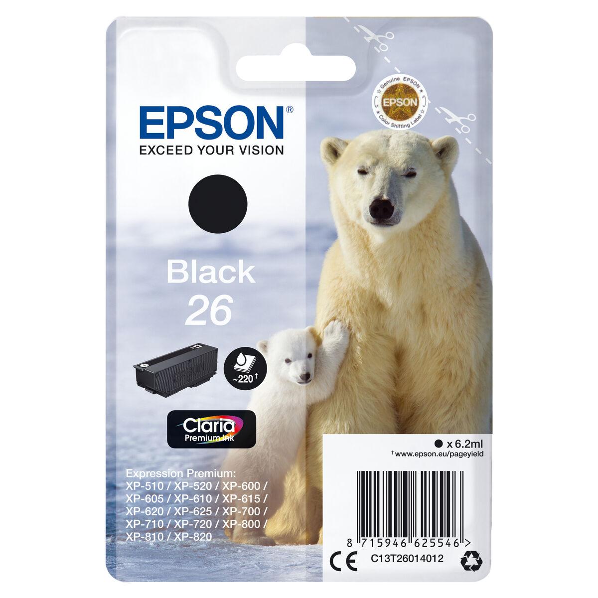 Original blækpatron Epson C13T26014012 Sort