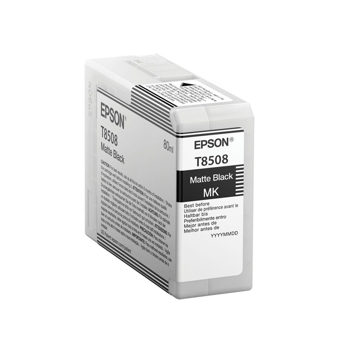 Epson T8508 blækpatron - Mat sort, 80 ml (original)