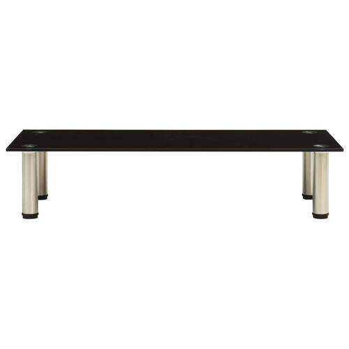 Tv-bord 80x35x17 cm hærdet glas sort