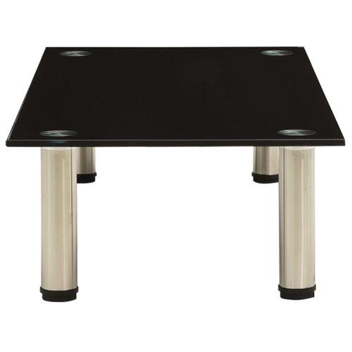 Tv-bord 80x35x17 cm hærdet glas sort