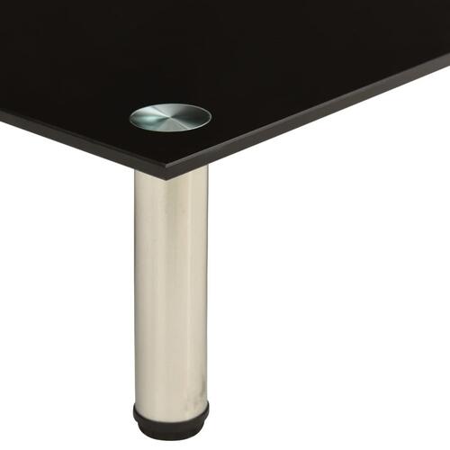 Tv-bord 80x35x17 cm hærdet glas sort