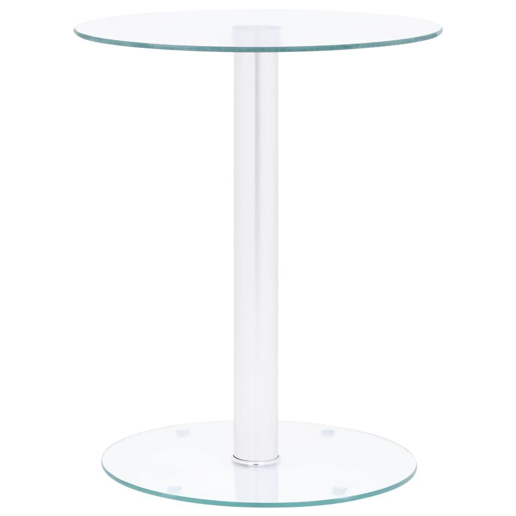 Sofabord 40 cm hærdet glas transparent