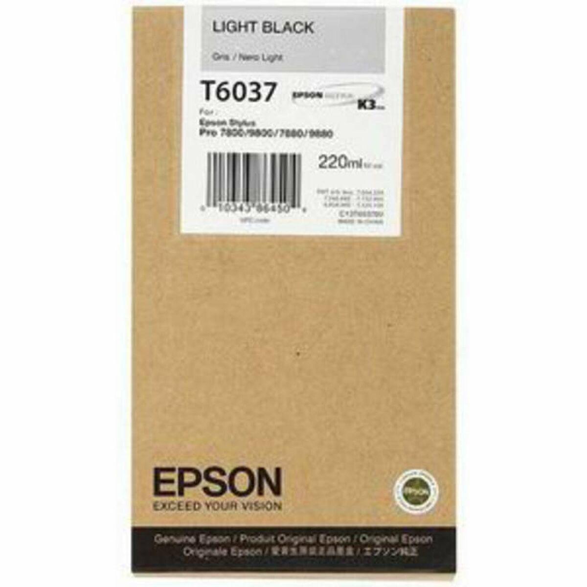 Epson C13T603700 blækpatron - Light Black, 220 ml
