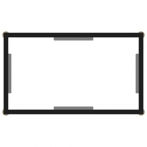 Konsolbord 60×35×75 cm i hærdet glas - transparent/sort