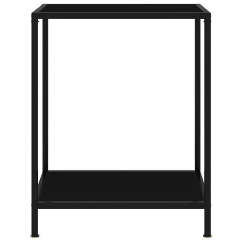 Konsolbord 60x35x75 cm hærdet glas sort