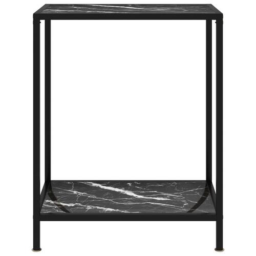 Konsolbord 60x35x75 cm hærdet glas sort