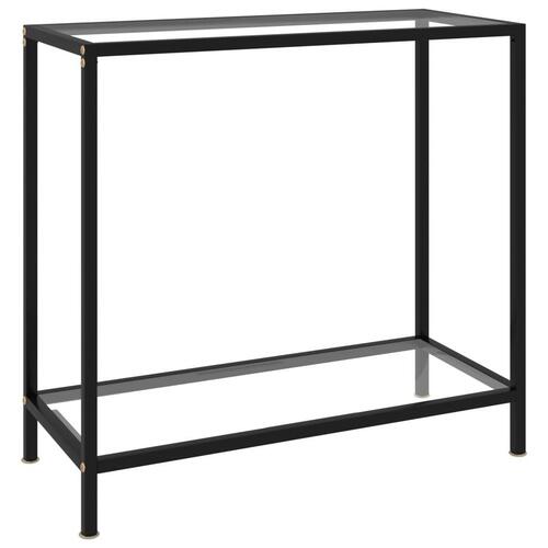 Konsolbord 80x35x75 cm hærdet glas transparent
