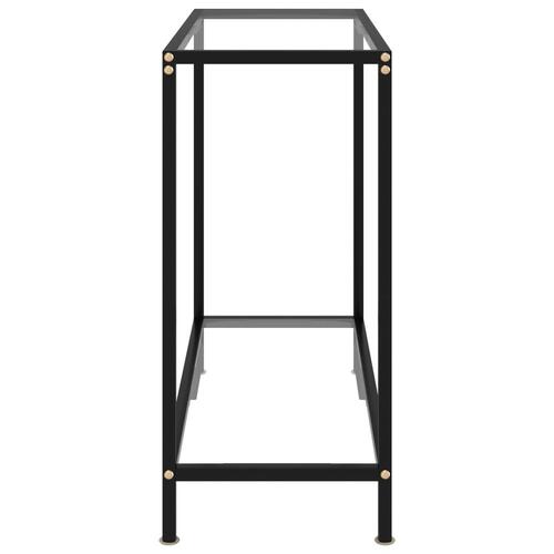 Konsolbord 80x35x75 cm hærdet glas transparent
