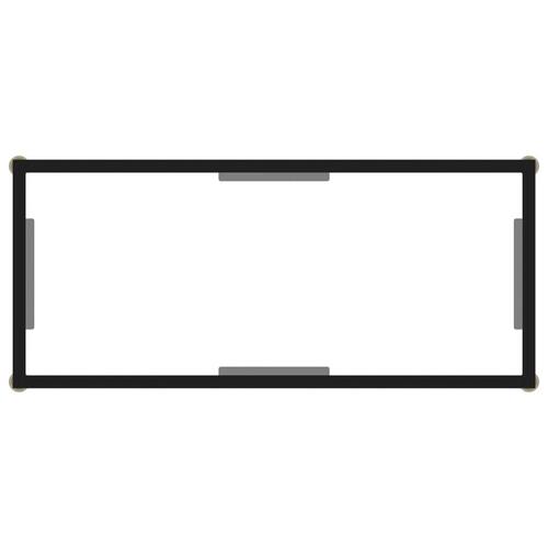 Konsolbord 80x35x75 cm hærdet glas transparent
