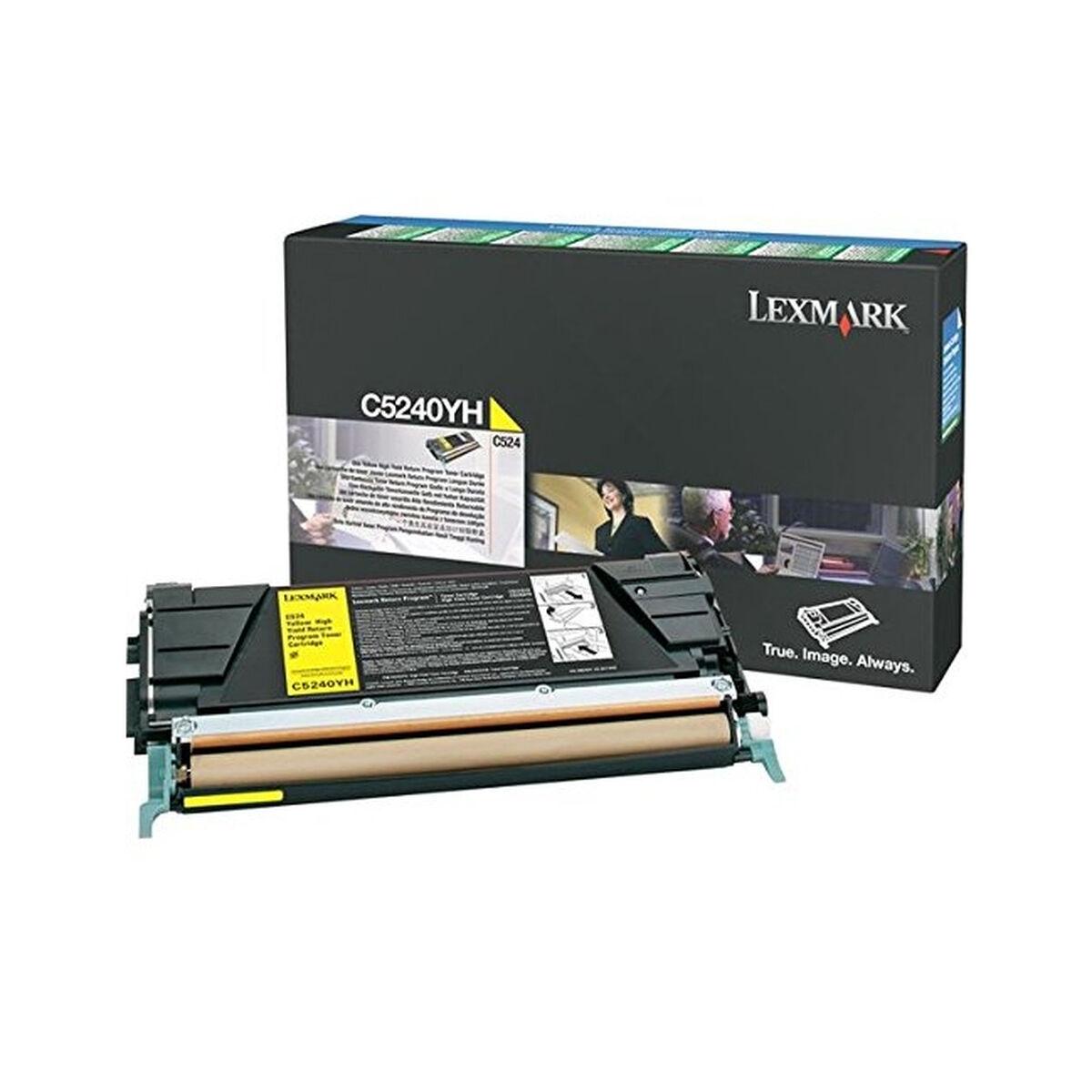 Lexmark C5240YH toner - gul, original (ca. 5.000 sider) billede