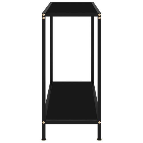Konsolbord 80x35x75 cm hærdet glas sort