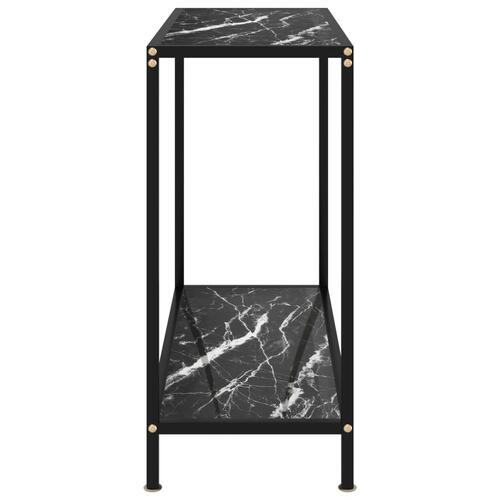 Konsolbord 80x35x75 cm hærdet glas sort