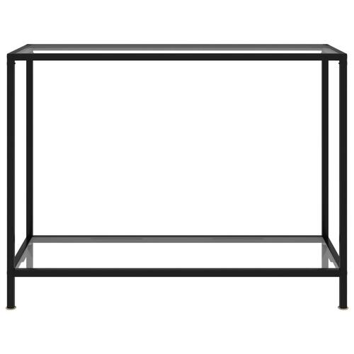 Konsolbord 100x35x75 cm hærdet glas transparent