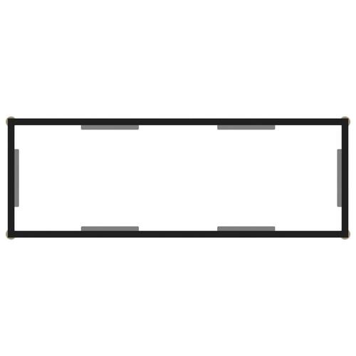 Konsolbord 100x35x75 cm hærdet glas transparent