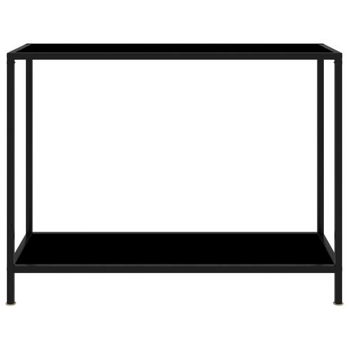 Konsolbord 100x35x75 cm hærdet glas sort