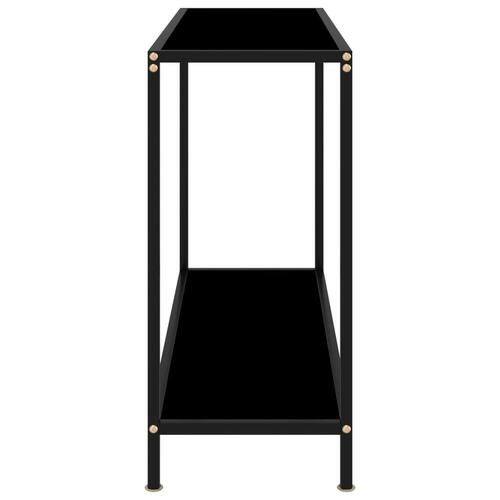 Konsolbord 100x35x75 cm hærdet glas sort