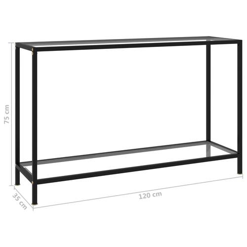 Konsolbord 120x35x75 cm hærdet glas transparent