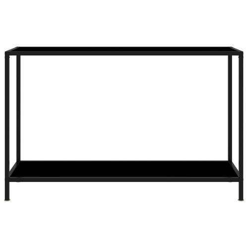 Konsolbord 120x35x75 cm hærdet glas sort
