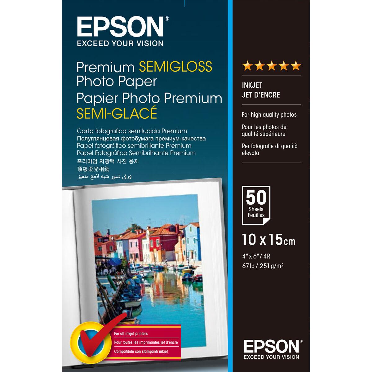 Epson Premium Semigloss fotopapir 10 × 15 cm - 50 ark