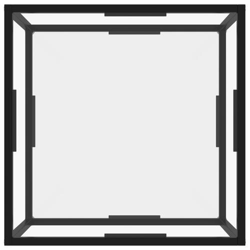Sofabord 60x60x35 cm hærdet glas transparent