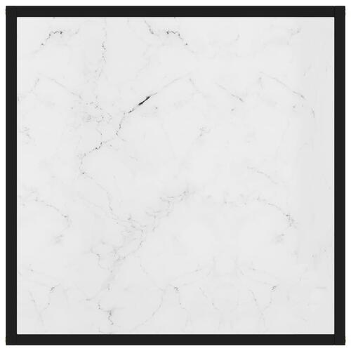 Sofabord 60x60x35 cm hærdet glas hvid