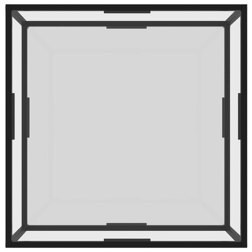 Sofabord 80x80x35 cm hærdet glas transparent