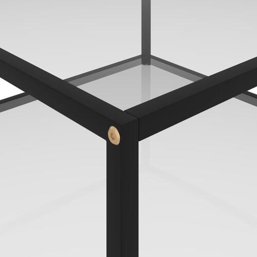 Sofabord 80x80x35 cm hærdet glas transparent