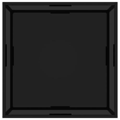 322893 Coffee Table Black 80x80x35 cm Tempered Glass