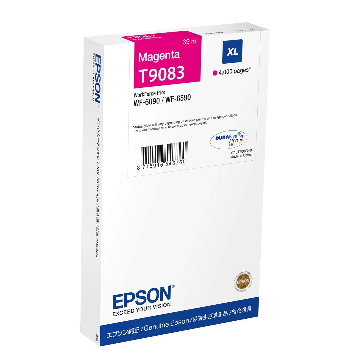 Epson T9083 XL blækpatron - Magenta (39 ml)