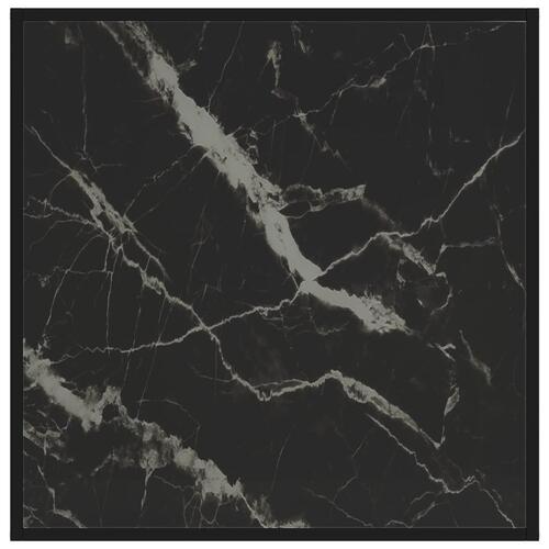 Sofabord 80x80x35 cm hærdet glas sort