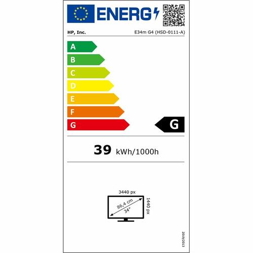 Skærm HP E34m G4 34" Wide Quad HD 75 Hz
