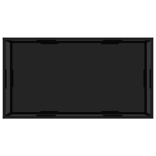 Sofabord 120x60x35 cm hærdet glas sort