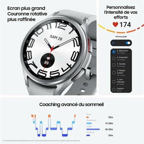 Smartwatch Samsung Watch 6 Sort 1,3" 43 mm