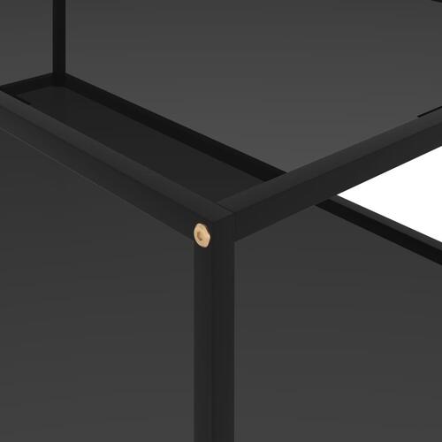Sofabord 120x60x35 cm hærdet glas sort
