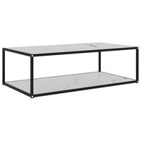 Sofabord 120x60x35 cm hærdet glas hvid