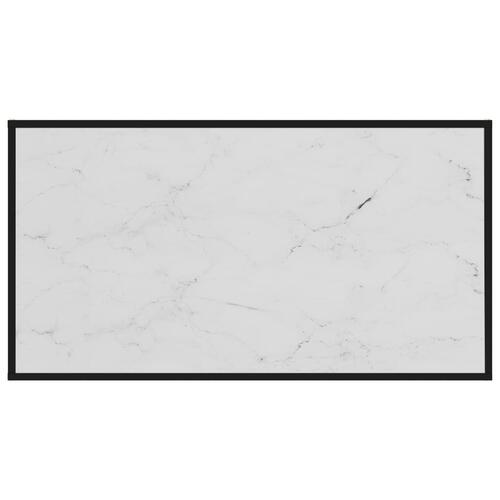 Sofabord 120x60x35 cm hærdet glas hvid