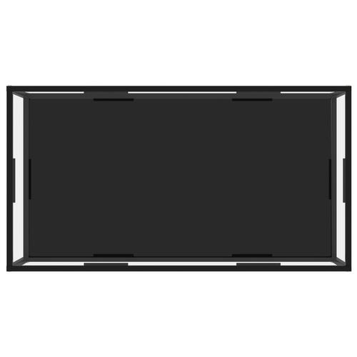 Sofabord 120x60x35 cm hærdet glas transparent og sort