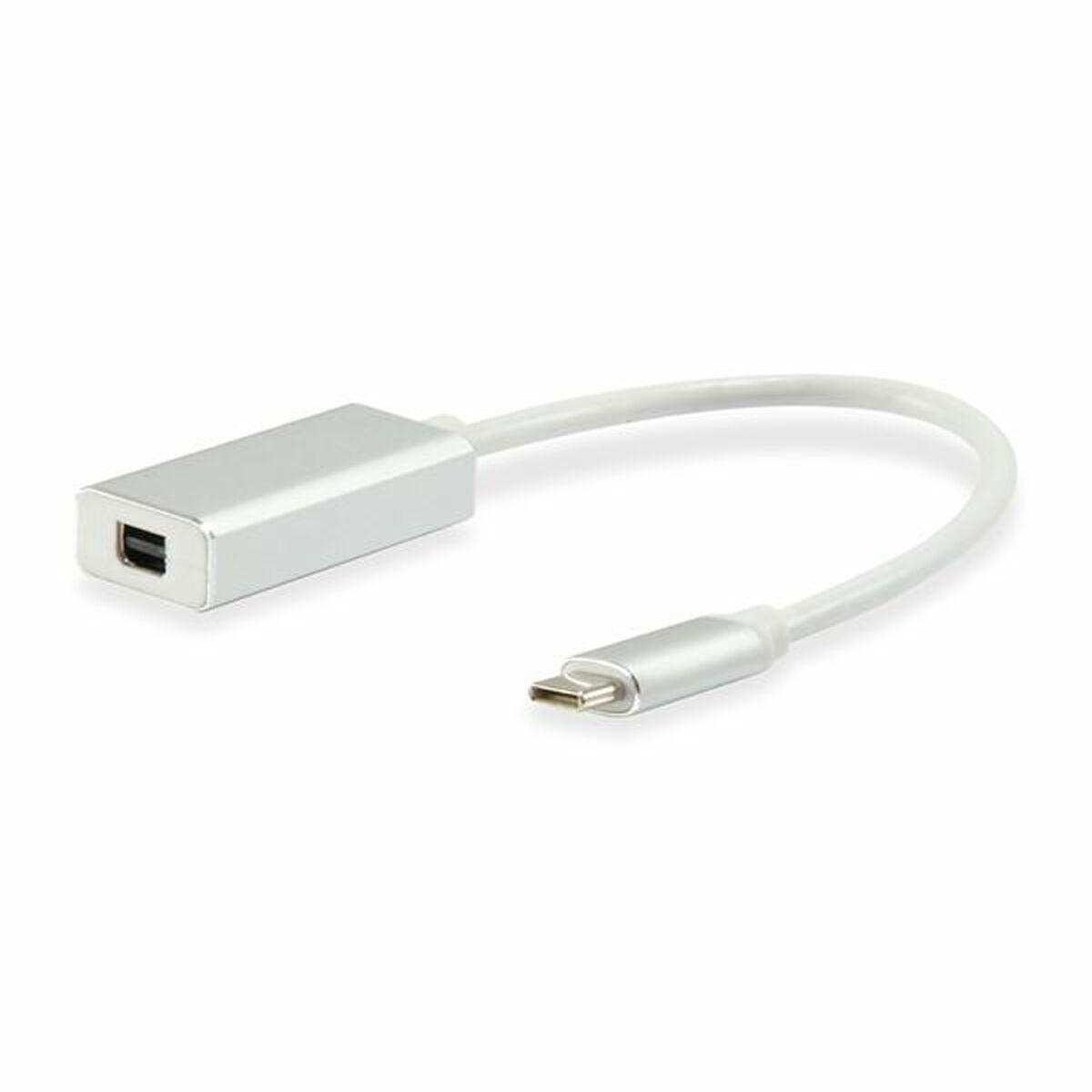 Equip DisplayPort-kabel 133457 - Hvid USB-C adapter