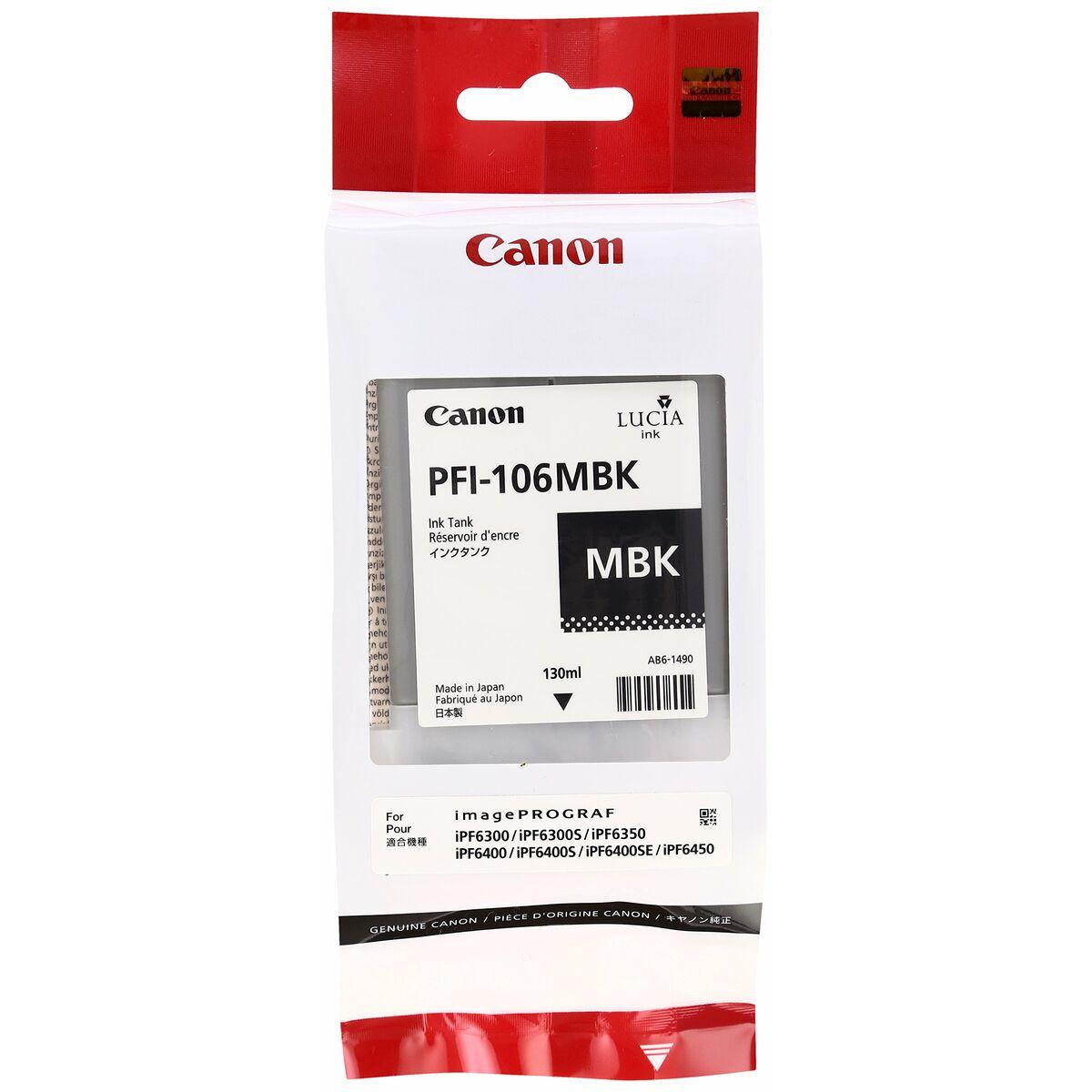 Canon PFI-106 MBK blækpatron - Mat sort billede