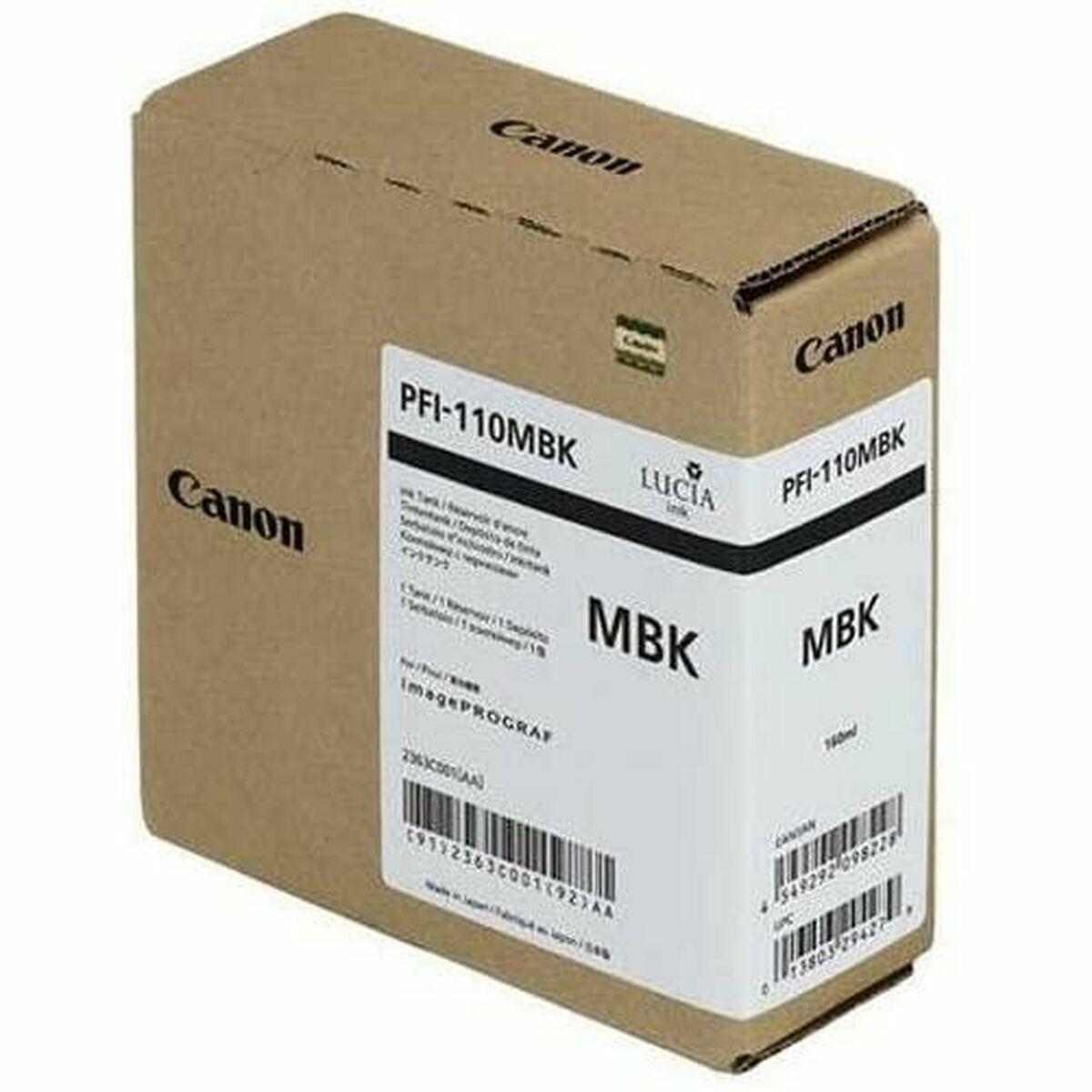 Canon PFI-110MBK original blækpatron - Sort, Mat billede