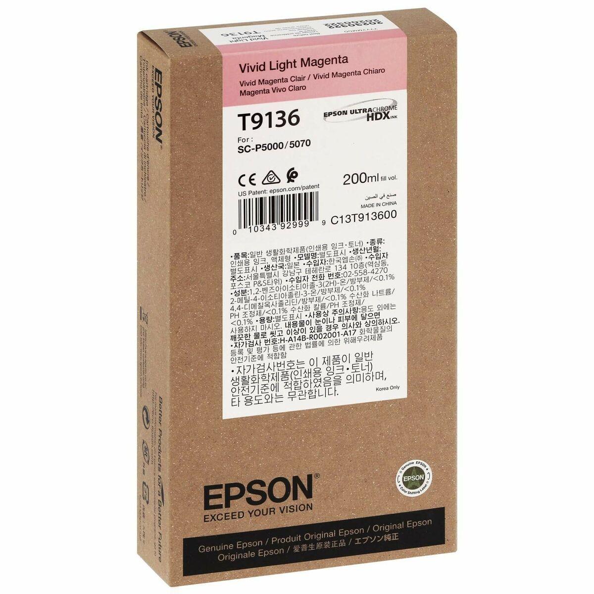 Epson original blækpatron C13T91360N - Vivid Light Magenta, 200 ml billede