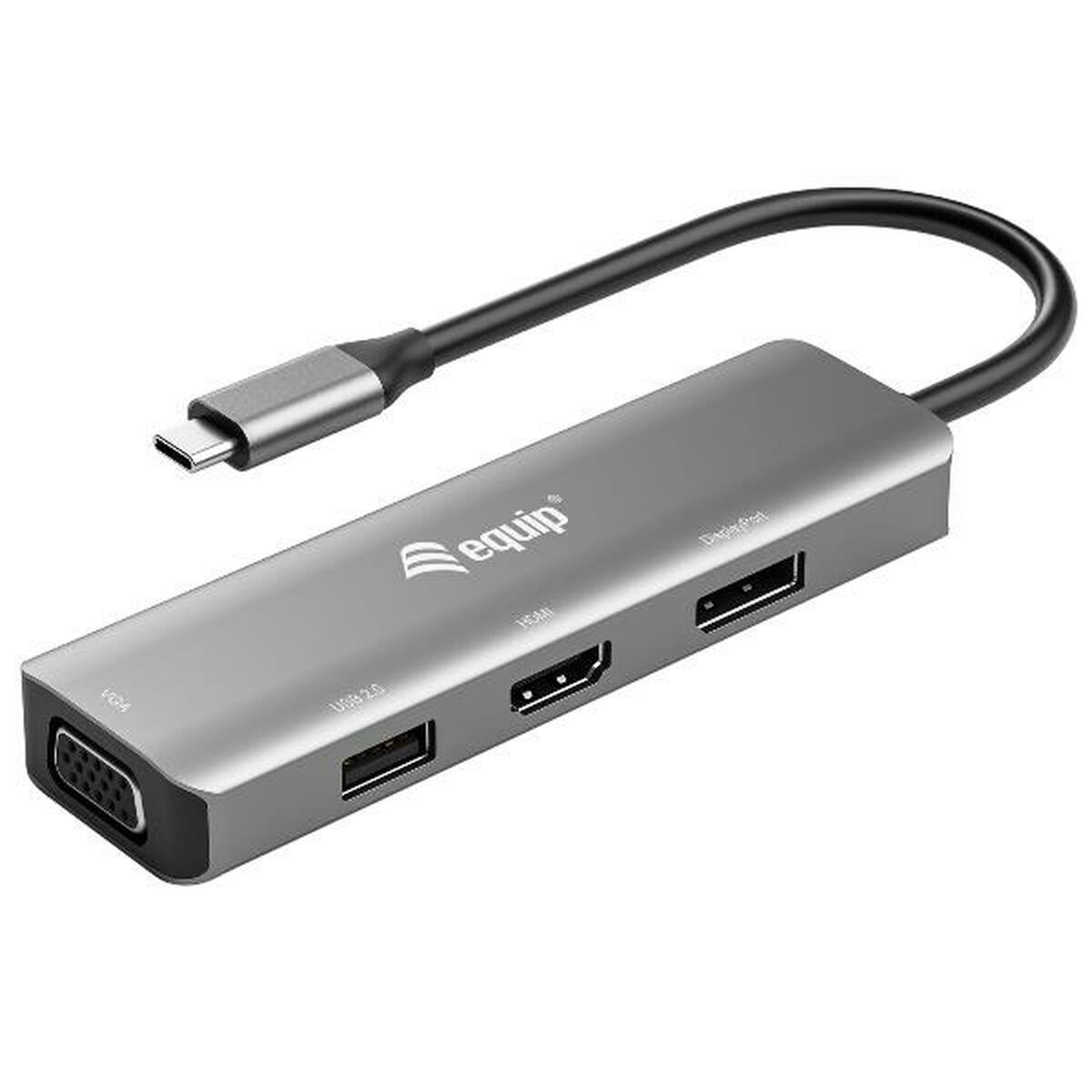 Equip USB-C til VGA-adapter 133485 med HDMI/DP/USB