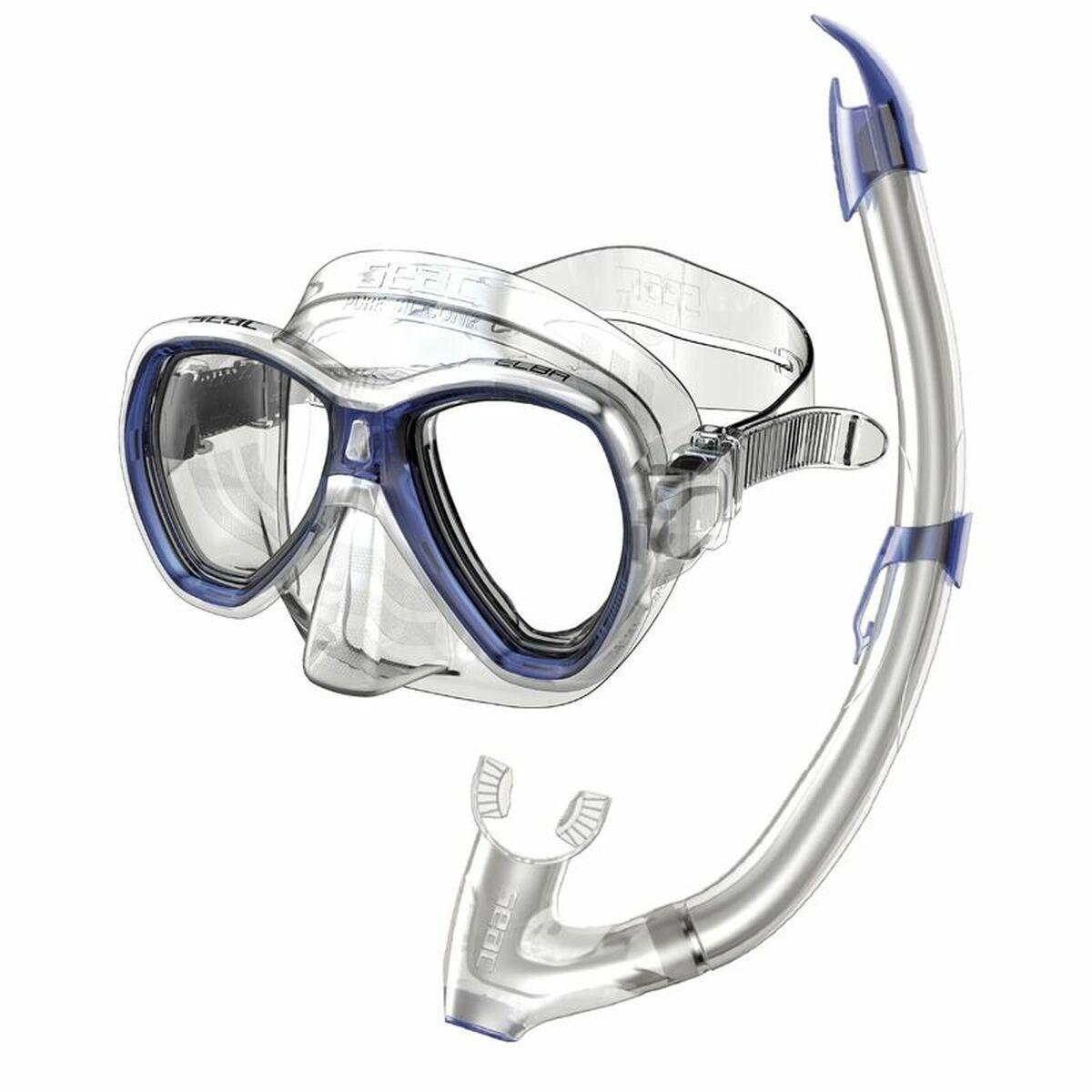 Seac dykkermaske med snorkel - blå, unisex, onesize